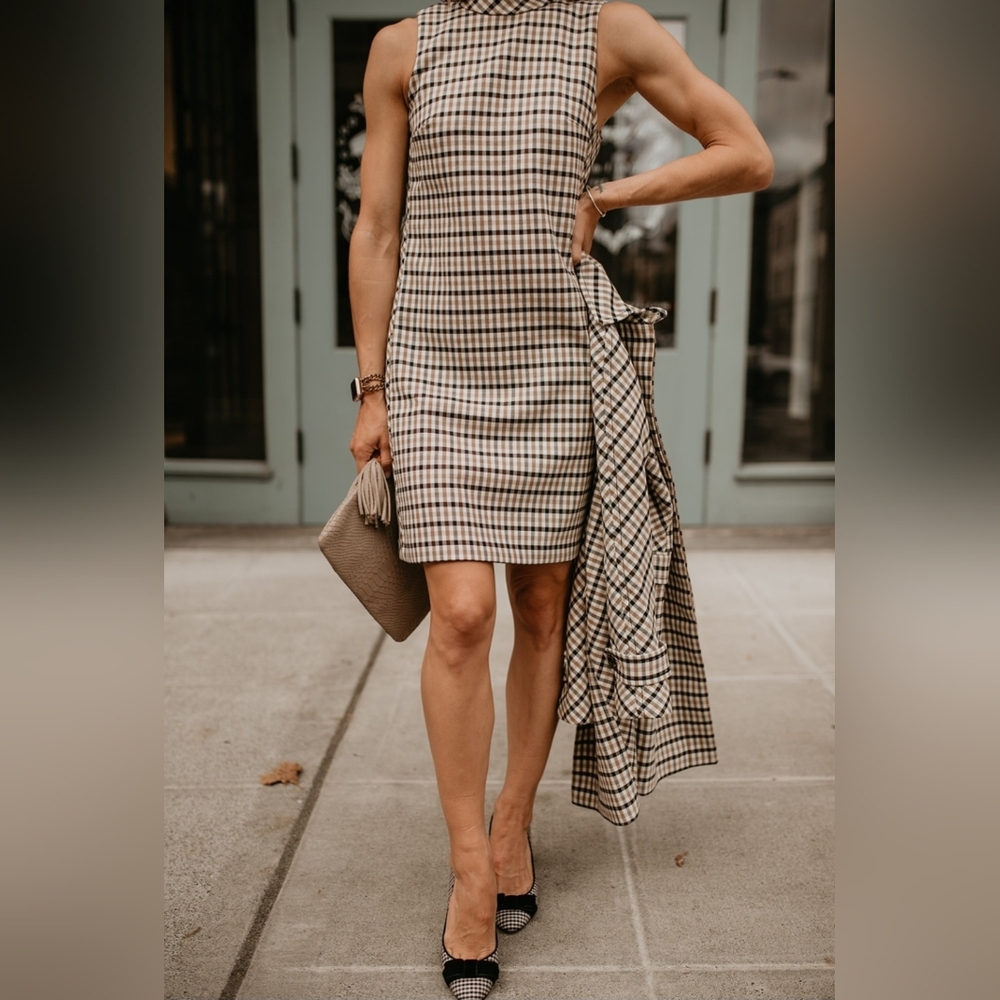 Ann Taylor Plaid Sleeveless Dress Size 2
